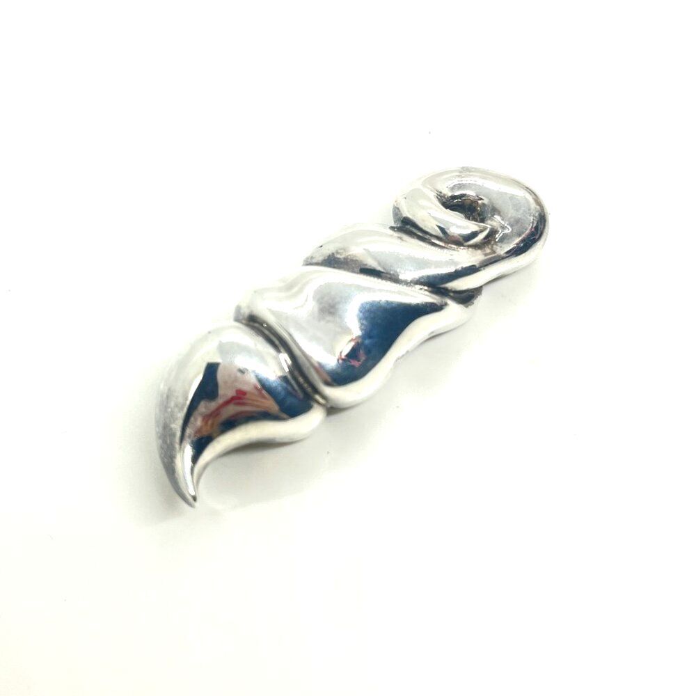 Elizabeth Errico Brooch Sterling Silver Abstract Modernist Sculptural Pin Signed